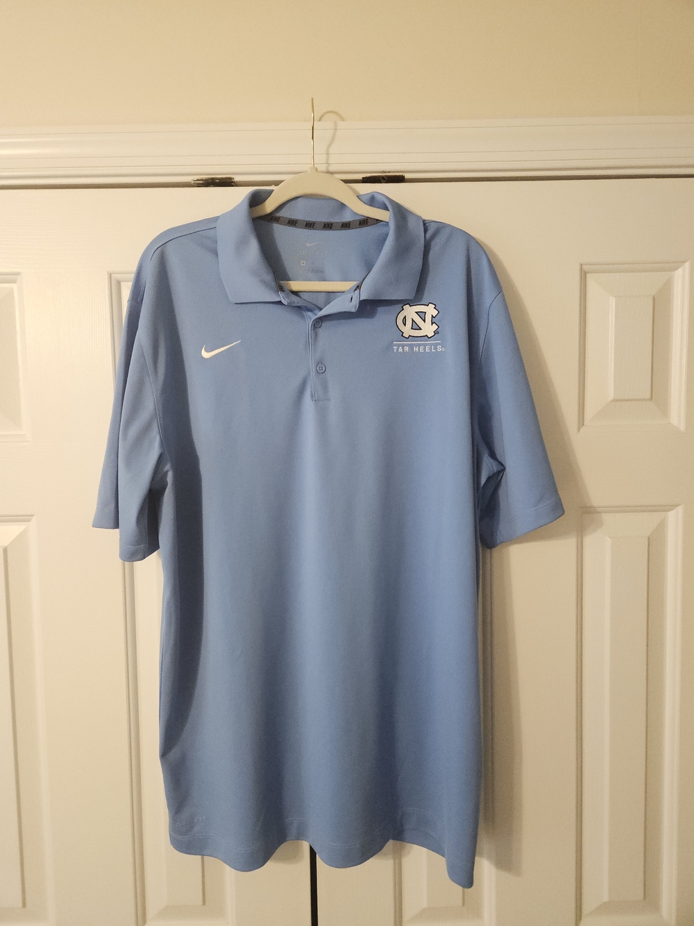 Nike Dri-FIT North Carolina Tar Heels Varsity Men's XL Polo Shirt Blue